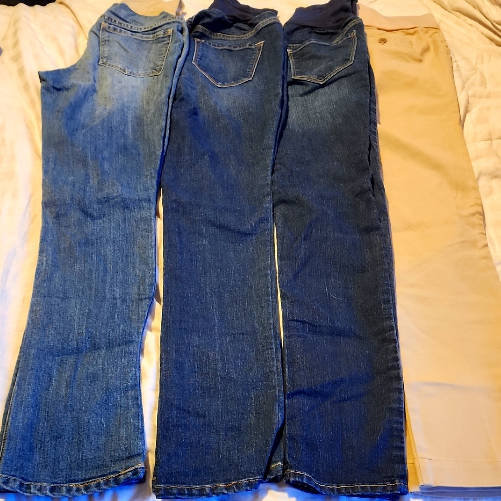 Old Navy Women's Boot Cut Jeans - Blue and Tan